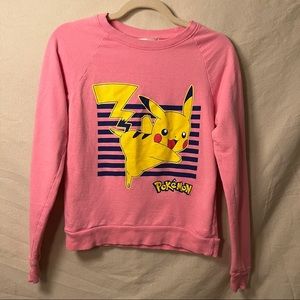Retro Pink Pikachu Sweater